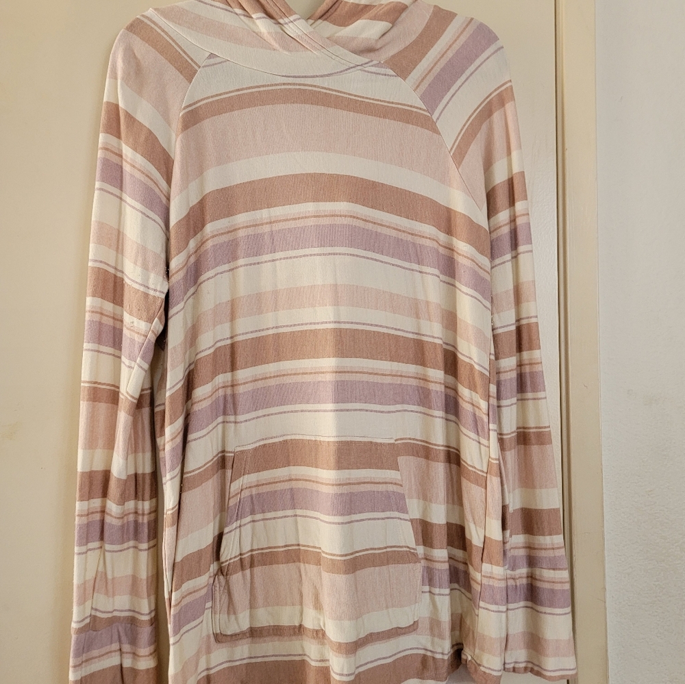 LuLaRoe Women's Striped Sweater - Cream, Pink, and Tan